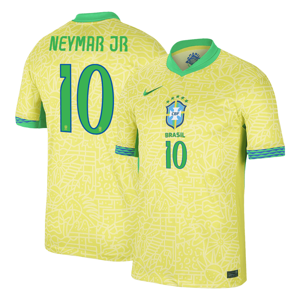 NEYMAR JR #10 Brésil Domicile Maillot 2024 - Super