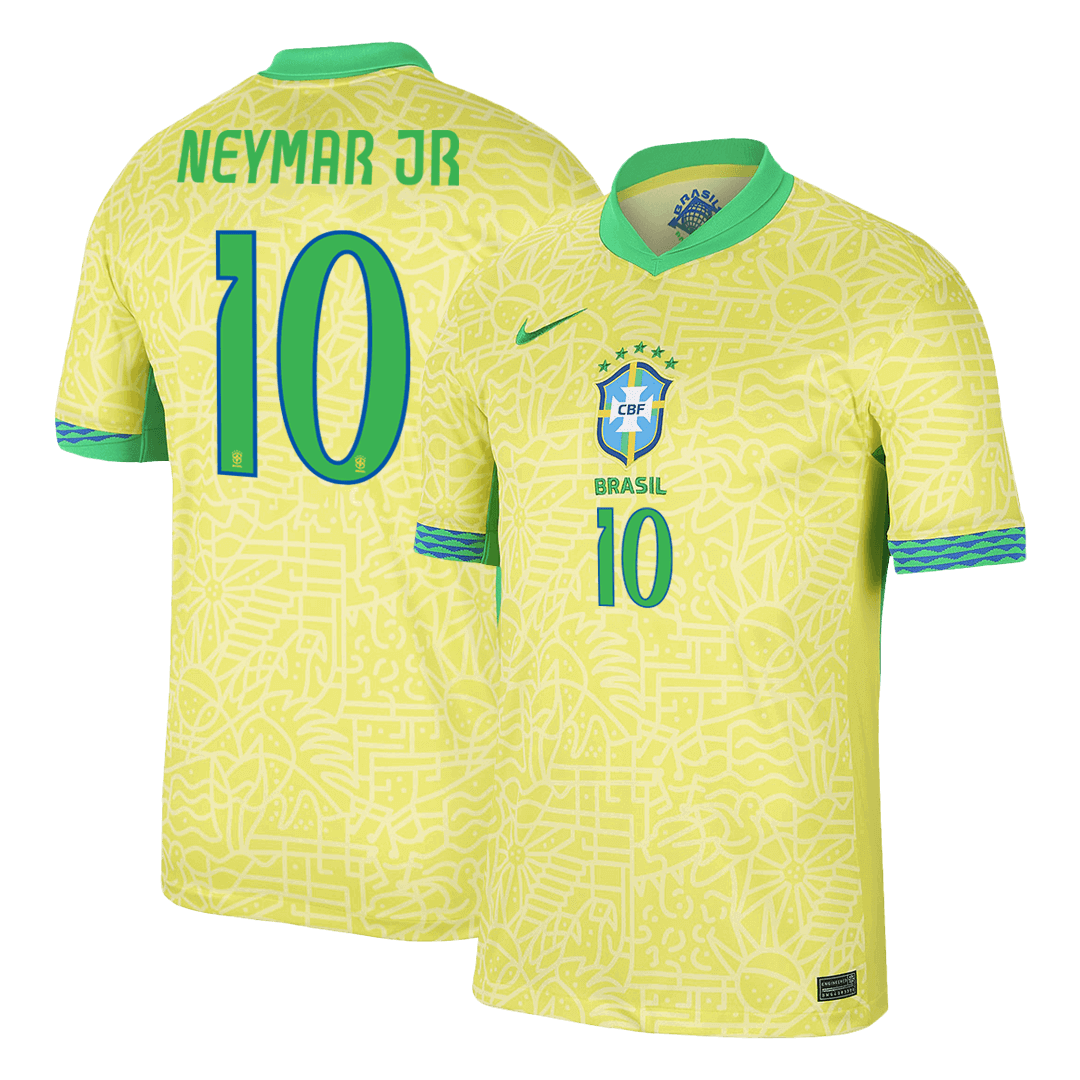 NEYMAR JR #10 Brésil Domicile Maillot 2024 - Super