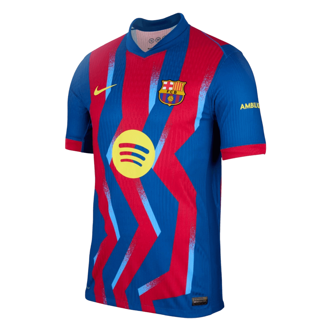 Barcelone Fourth Maillot 2025/26 Rouge&Bleu Joueur
