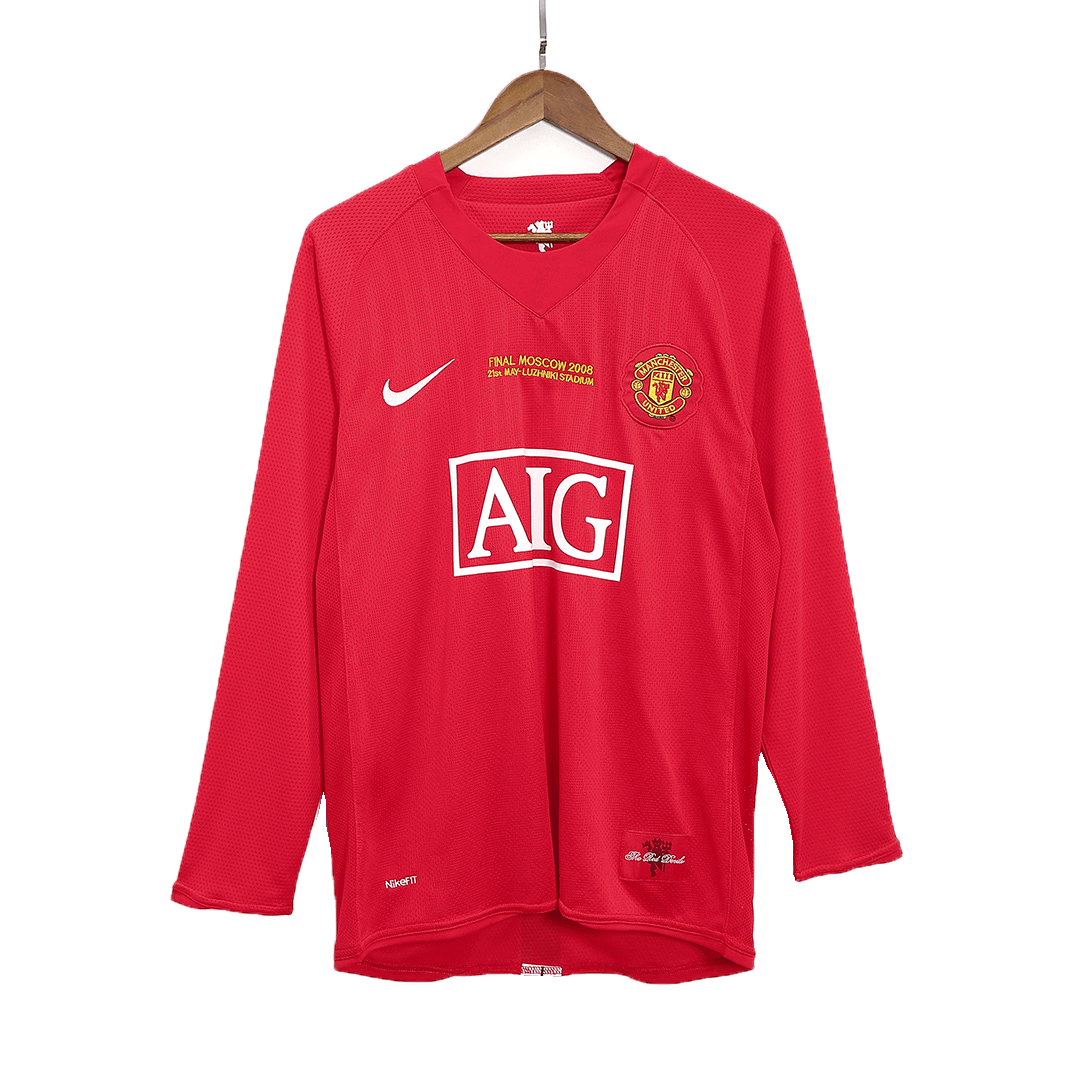 Retro Manchester United Domicile Maillot Manches Longues 2007/08 - UCL Final