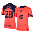 ROONY #28 Barcelone Third Maillot 2025/26 Orange Joueur