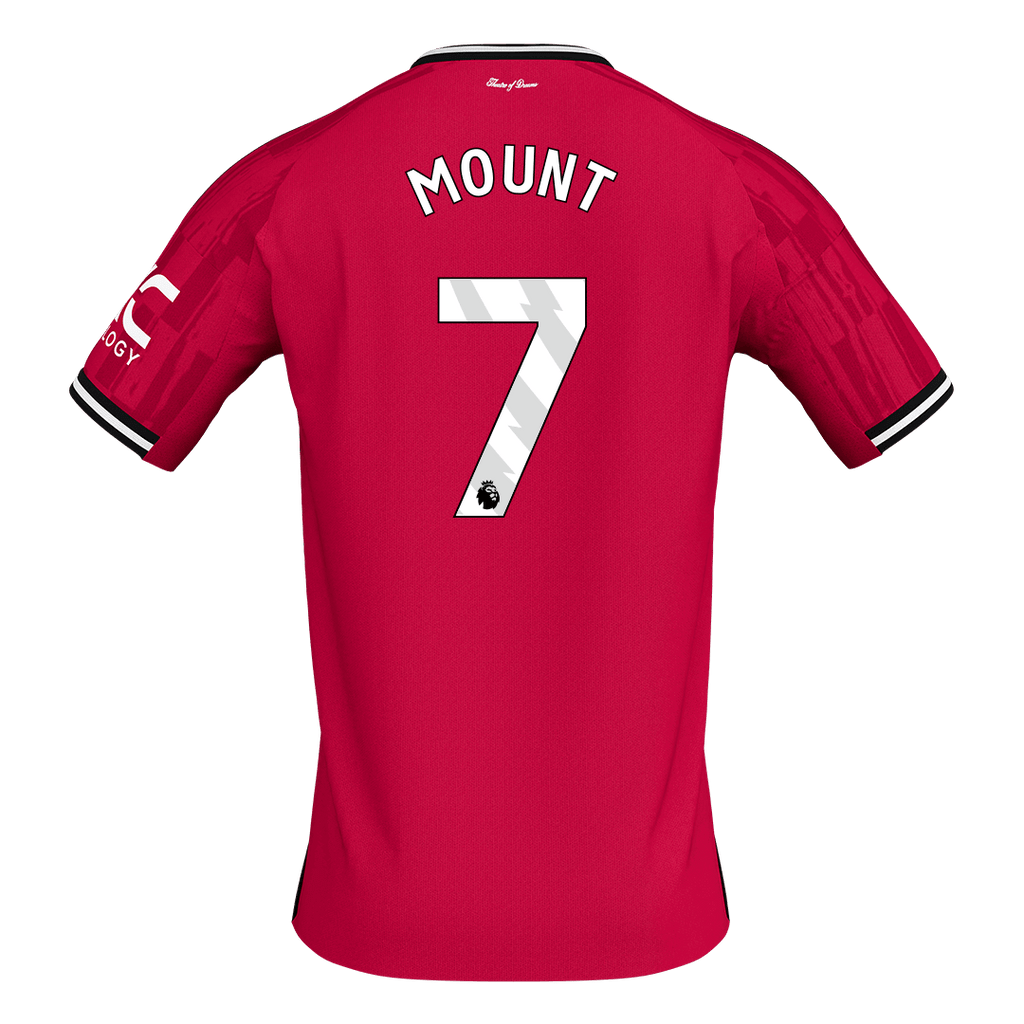 MOUNT #7 Manchester United Domicile Maillot 2025/26 Rouge - Super