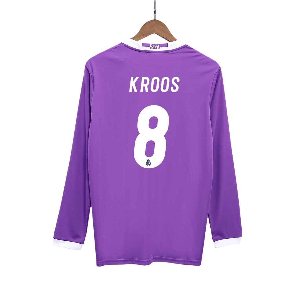KROOS #8 Retro Real Madrid Extérieur Maillot Manches Longues 2016/17