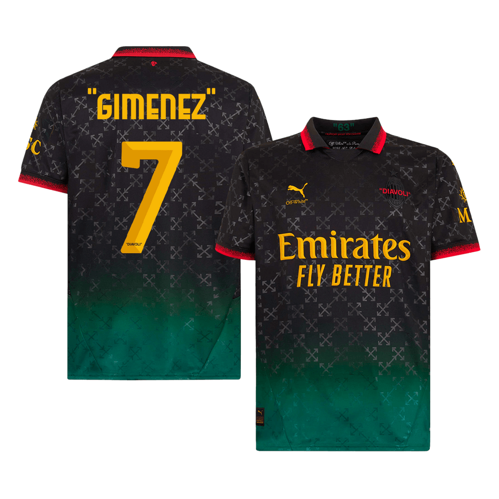 GIMENEZ' #7 Milan AC Fourth Maillot 2024/25