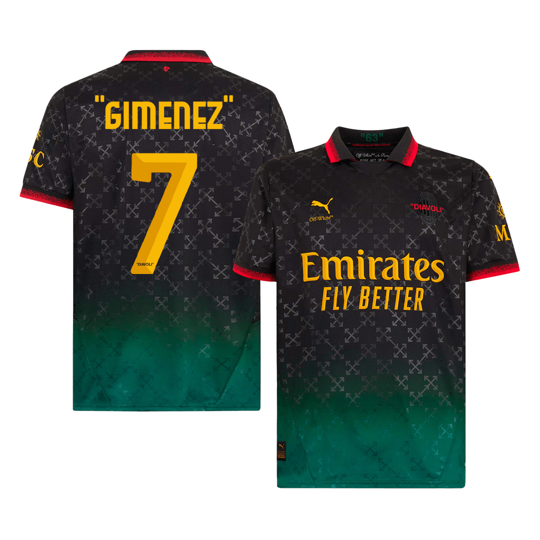 GIMENEZ' #7 Milan AC Fourth Maillot 2024/25