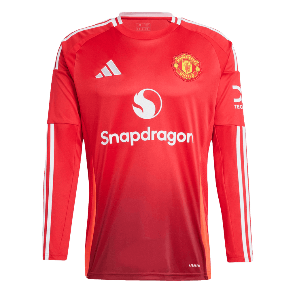 Manchester United Domicile Maillot Manches Longues 2024/25 Grande Taille
