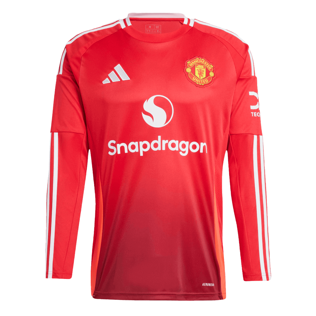 Manchester United Domicile Maillot Manches Longues 2024/25 Grande Taille
