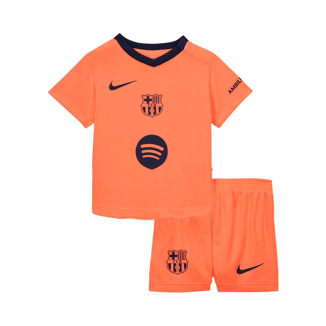 Barcelone Third Maillot Kit 2025/26 Junior Orange