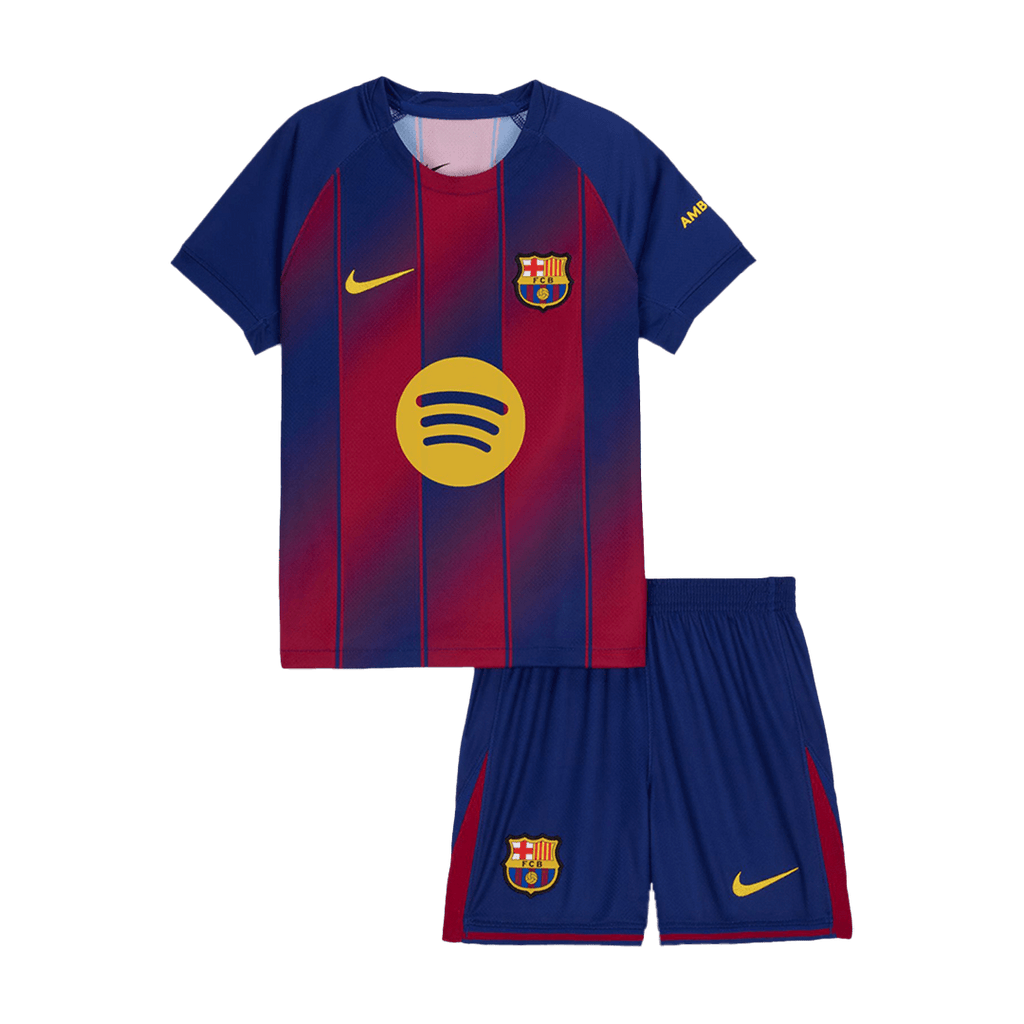 Barcelone Domicile Maillot Kit 2025/26 Enfant