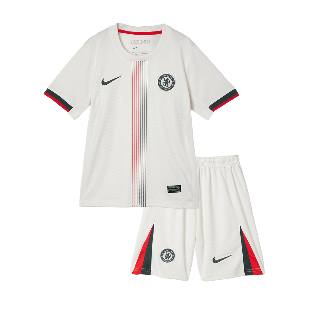 Chelsea Extérieur Maillot Kit 2025/26 Enfant Blanc