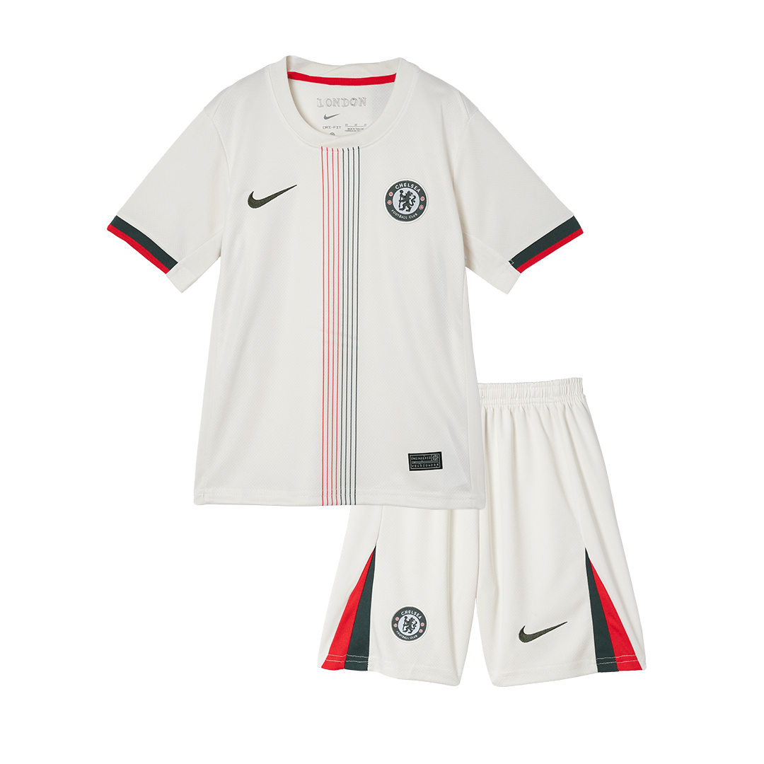 Chelsea Extérieur Maillot Kit 2025/26 Enfant Blanc
