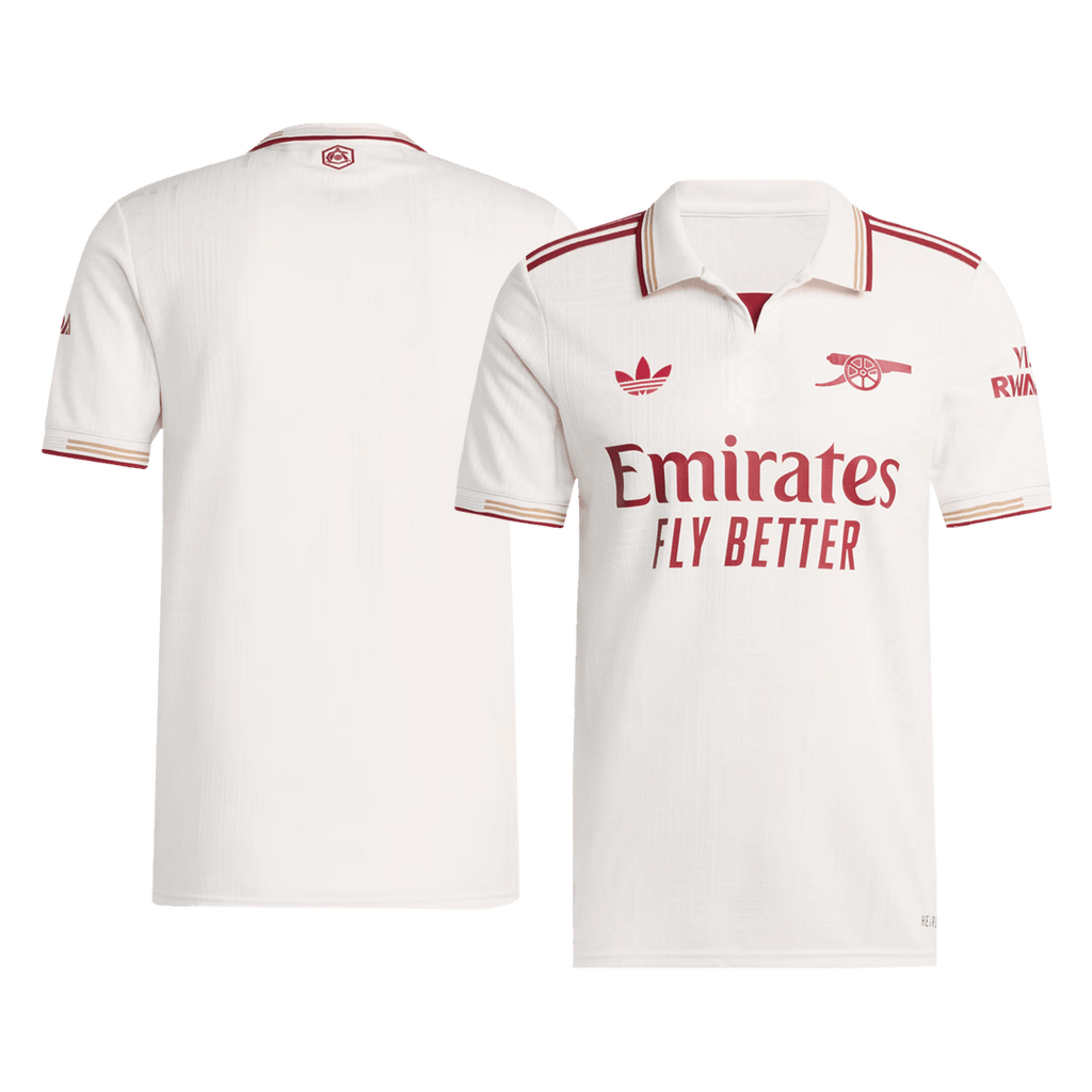 Arsenal Third Maillot 2025/26 Blanc Authentique
