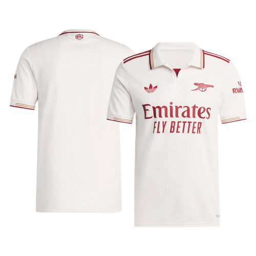 Arsenal Third Maillot 2025/26 Blanc Authentique