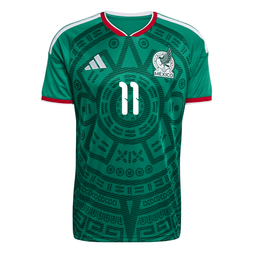 S.GIMENEZ #11 Mexique Domicile Maillot - Coupe du Monde 2026 Vert
