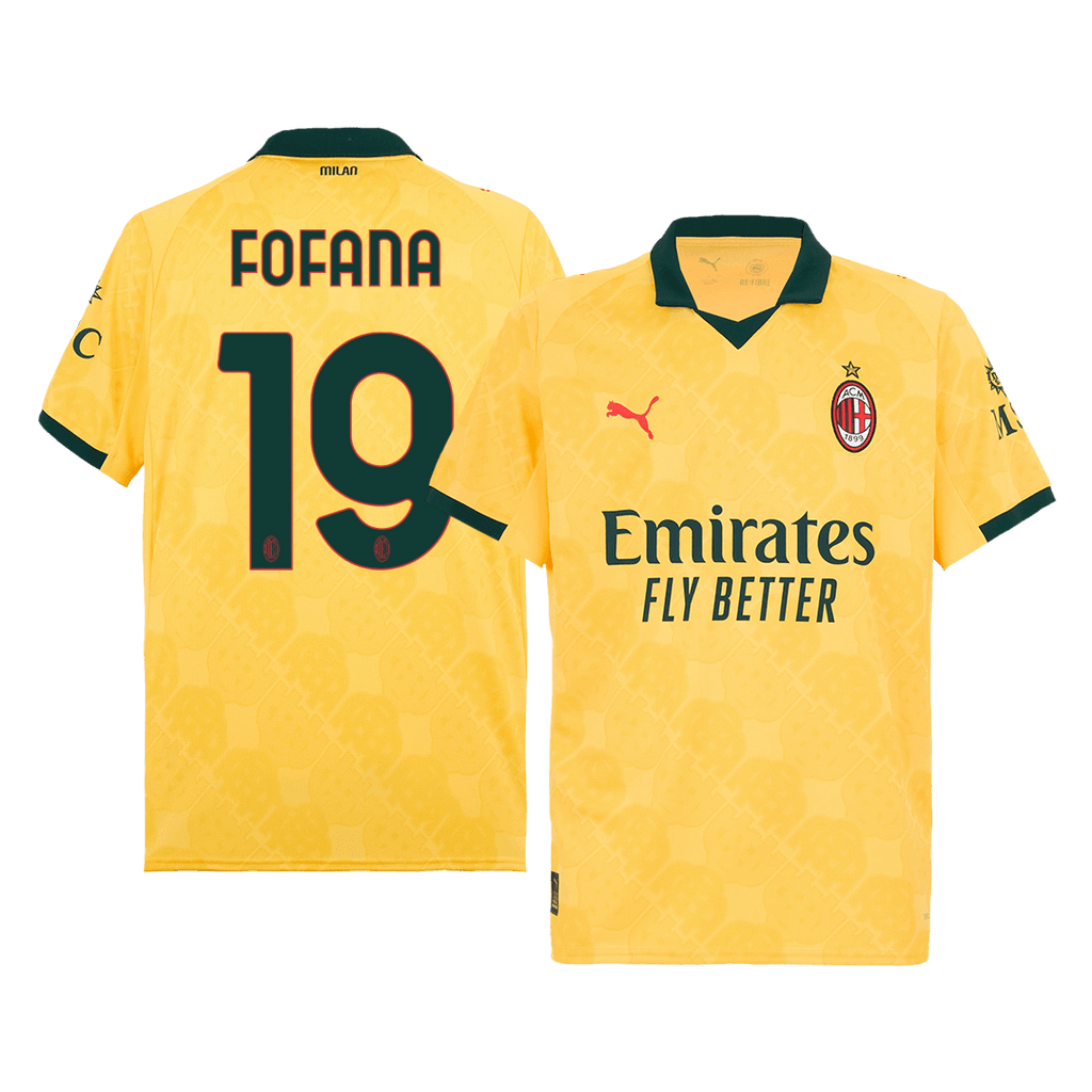 FOFANA #19 AC Milan Third Maillot 2025/26 Jaune