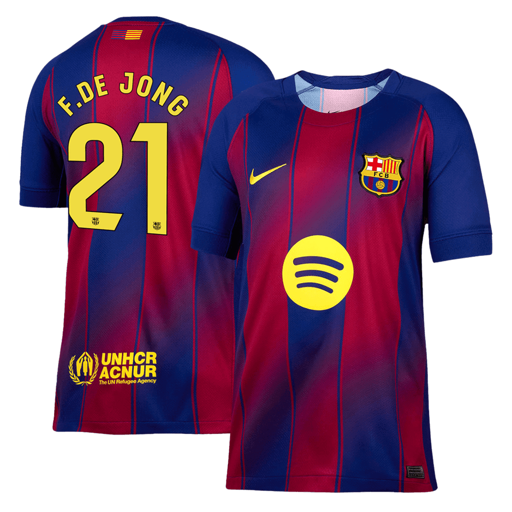 F.DE JONG #21 Barcelone Domicile Maillot 2025/26