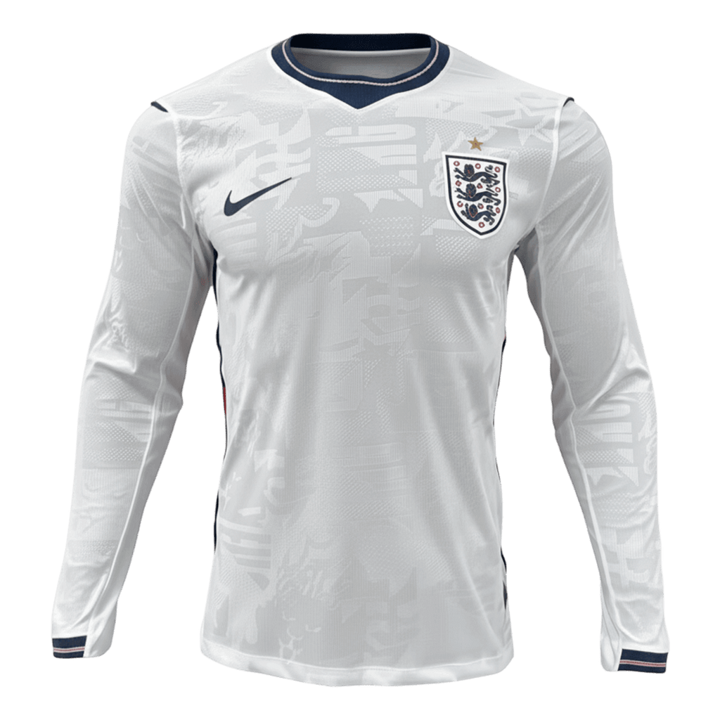 Angleterre Domicile Maillot Manches Longues - Coupe du Monde 2026 Blanc