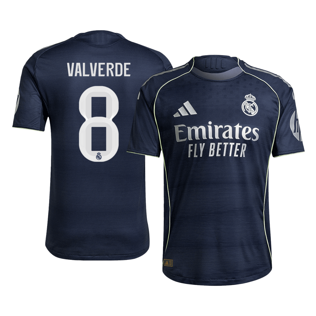 VALVERDE #8 Real Madrid Extérieur Maillot 2025/26 Authentique
