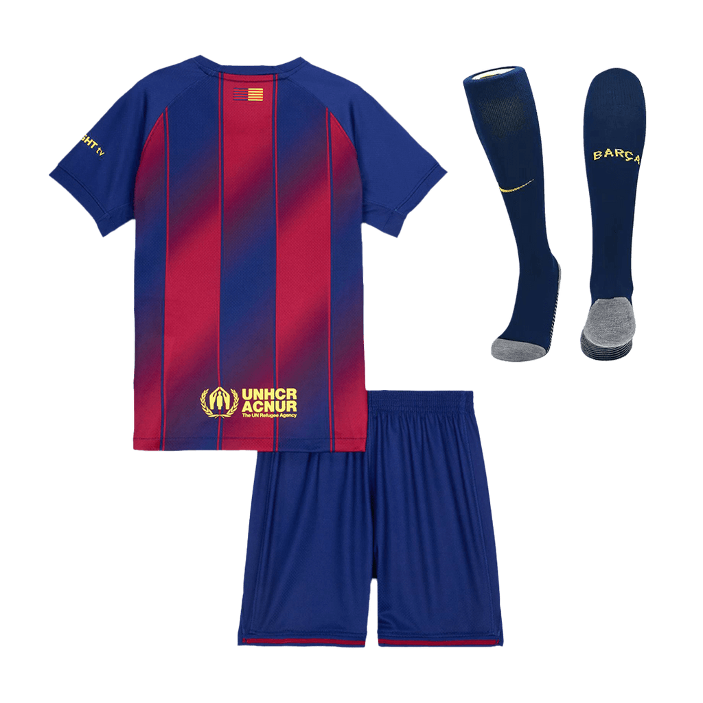 Barcelone Domicile Maillot Kit 2025/26 Enfant Rouge et Bleu
