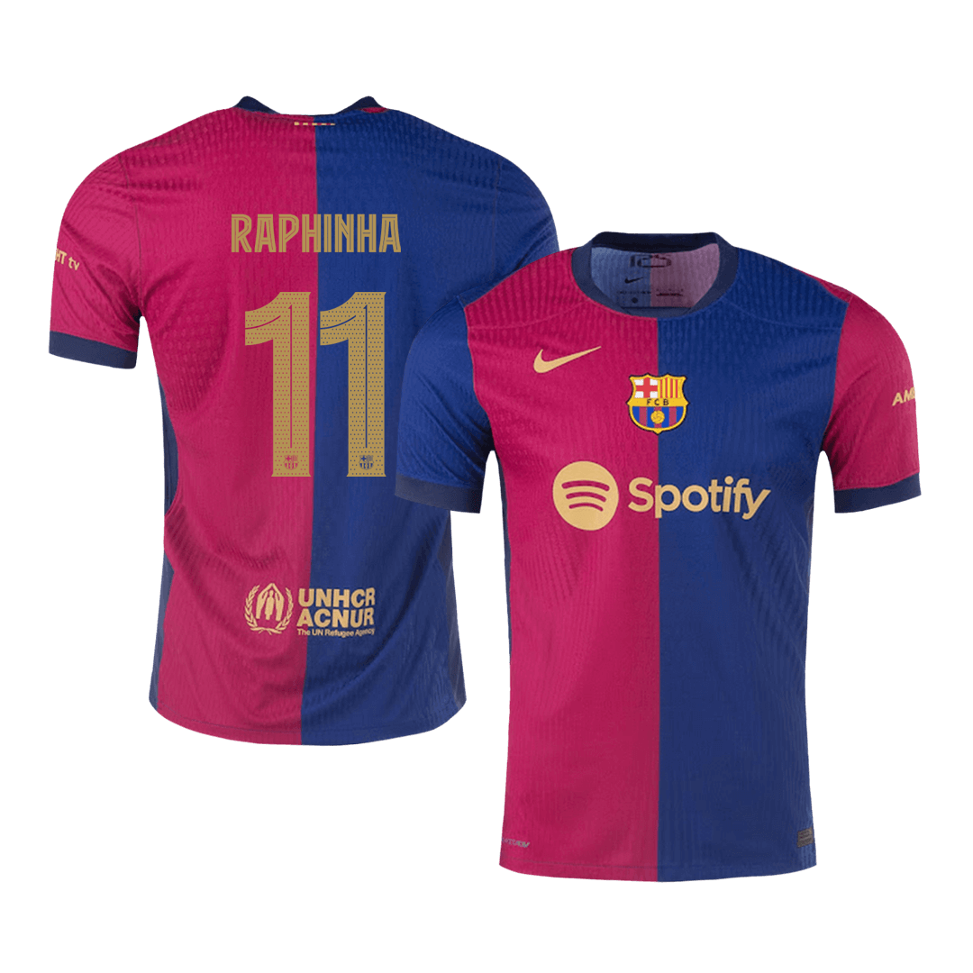 RAPHINHA #11 Barcelona Domicile Maillot 2024/25 Authentique - UCL