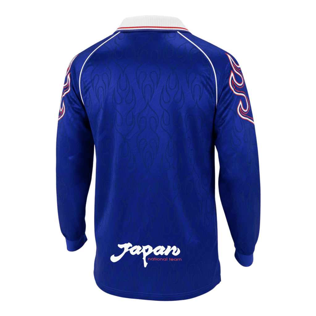 Retro Japon Domicile Maillot Manches Longues 1998 Bleu