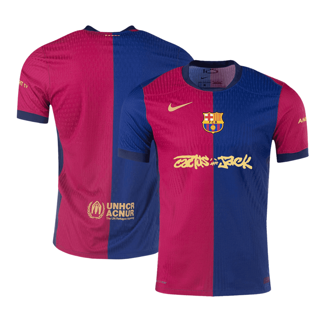 Barcelona X Travis Scott Domicile Maillot 2024/25 Authentique Grande Taille