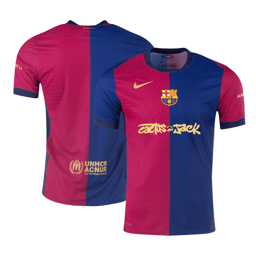 Barcelona X Travis Scott Domicile Maillot 2024/25 Authentique Grande Taille