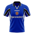 Retro Manchester United Third Maillot 1996/97 Bleu
