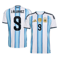 J.ÁLVAREZ #9 Argentine Domicile Maillot Coupe du Monde 2026 Blue&White