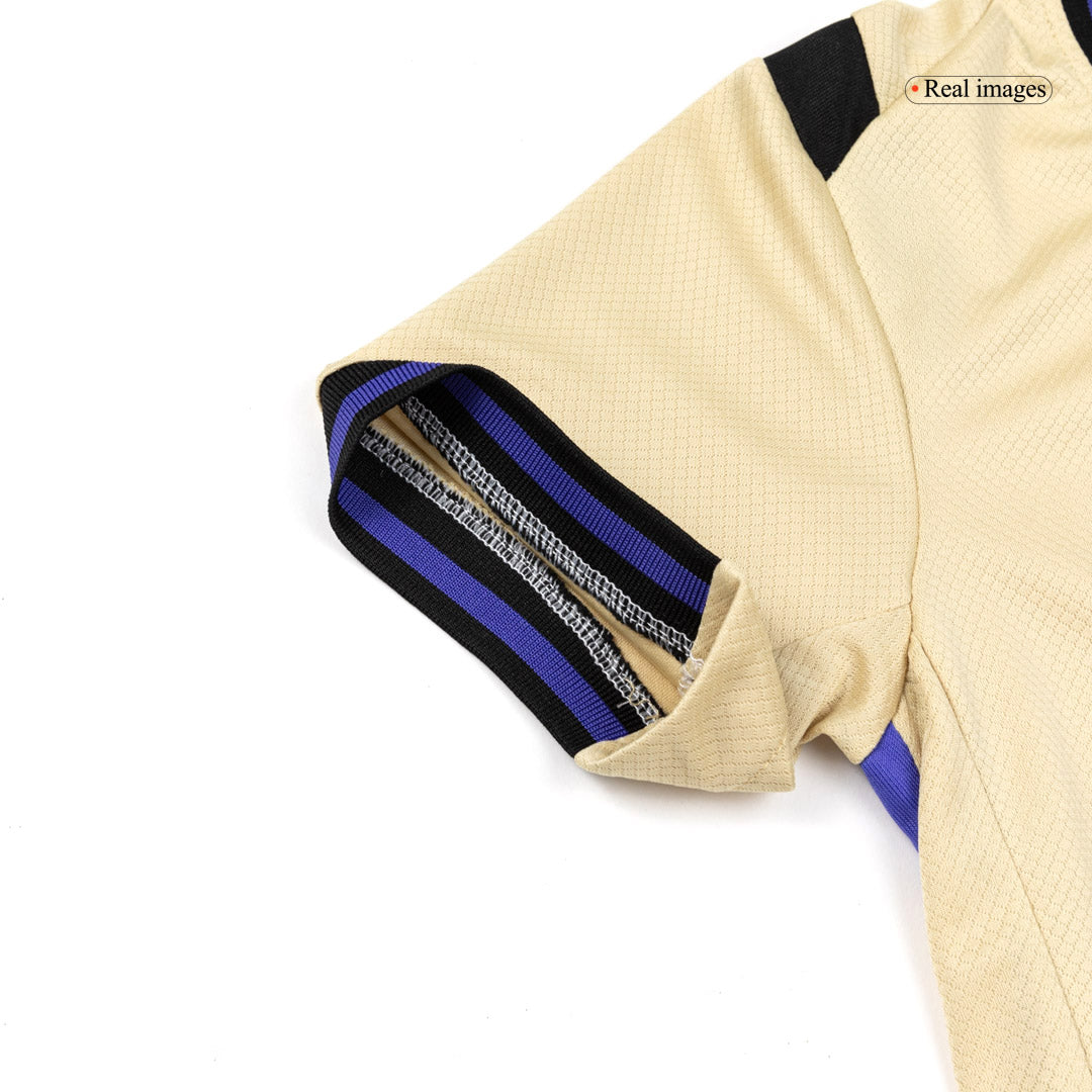 Barcelone Extérieur Maillot Kit 2025/26 Junior Jaune&Noir