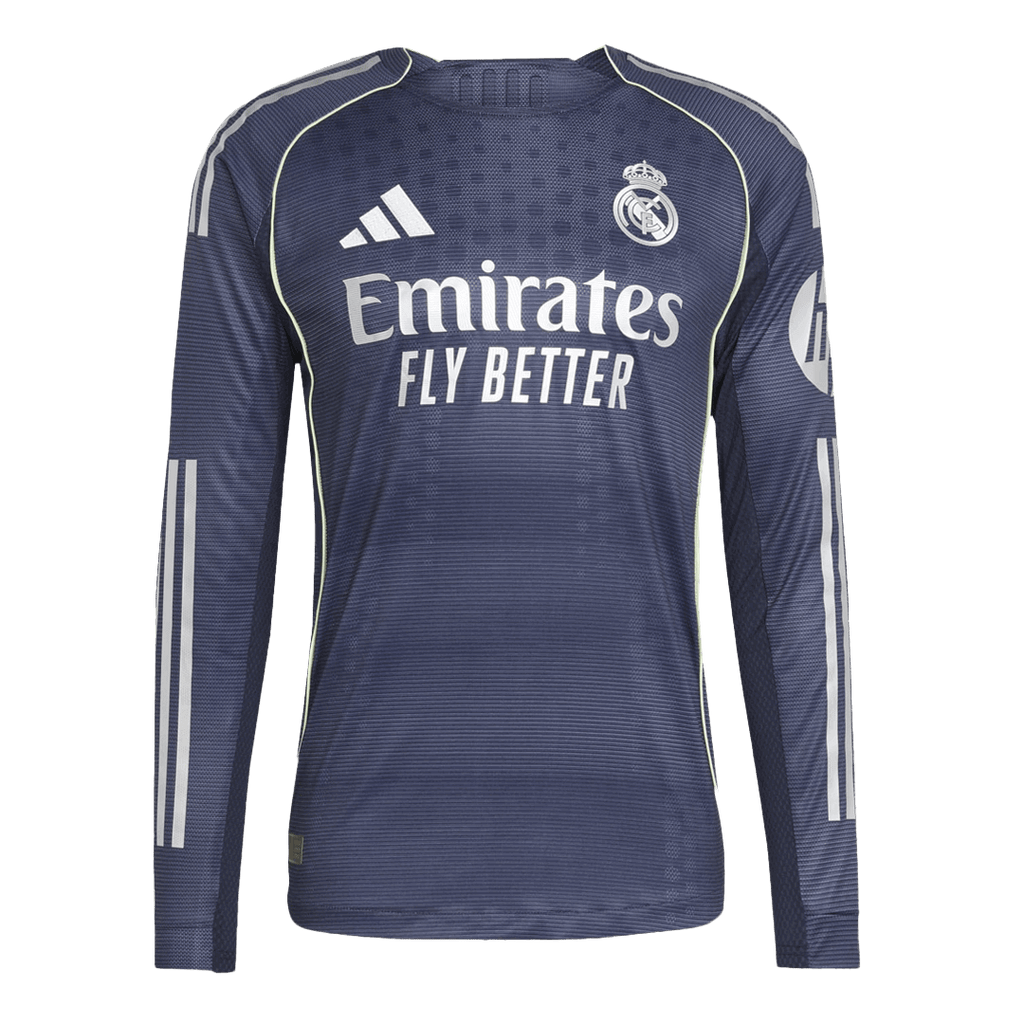 Real Madrid Extérieur Maillot Manches Longues 2025/26 Bleu marine