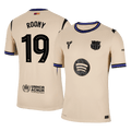 ROONY #19 Barcelone Extérieur Maillot 2025/26 Jaune Joueur - UCL