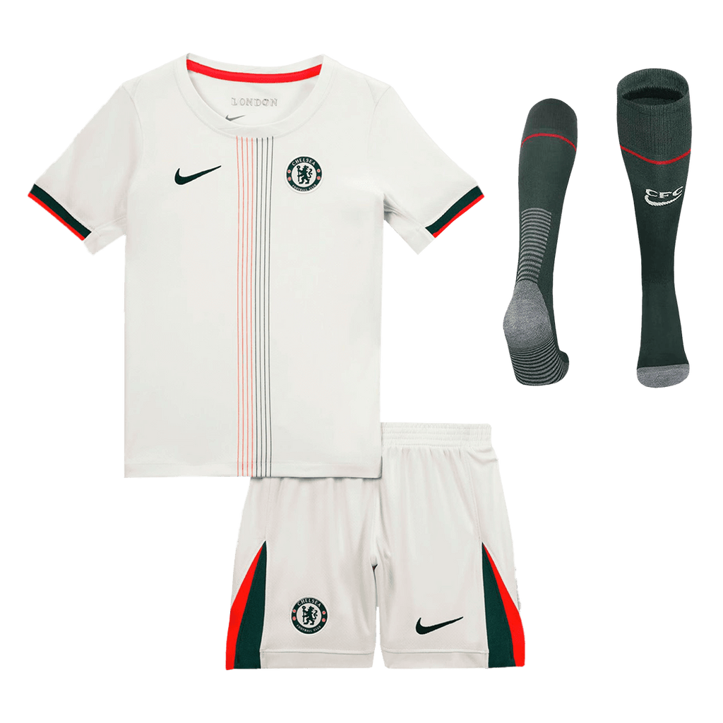 Chelsea Extérieur Maillot Kit 2025/26 Junior Blanc