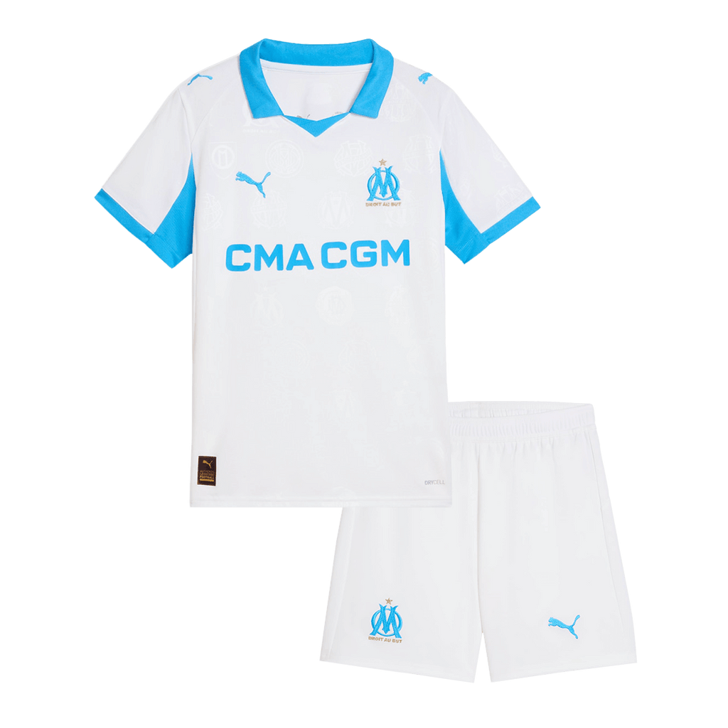 Olympique de Marseille Domicile Maillot Kit 2025/26 Junior