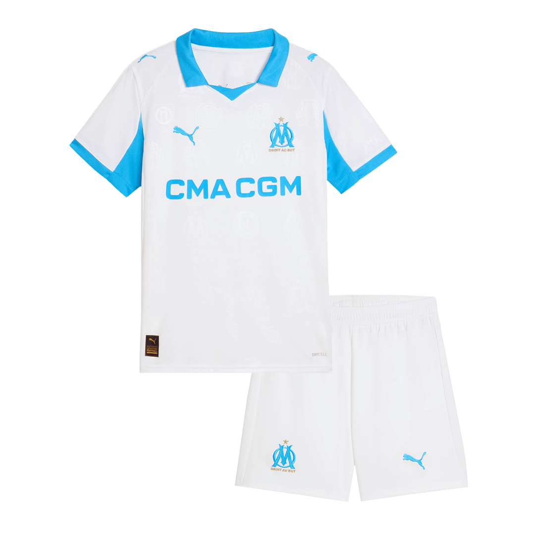 Olympique de Marseille Domicile Maillot Kit 2025/26 Junior