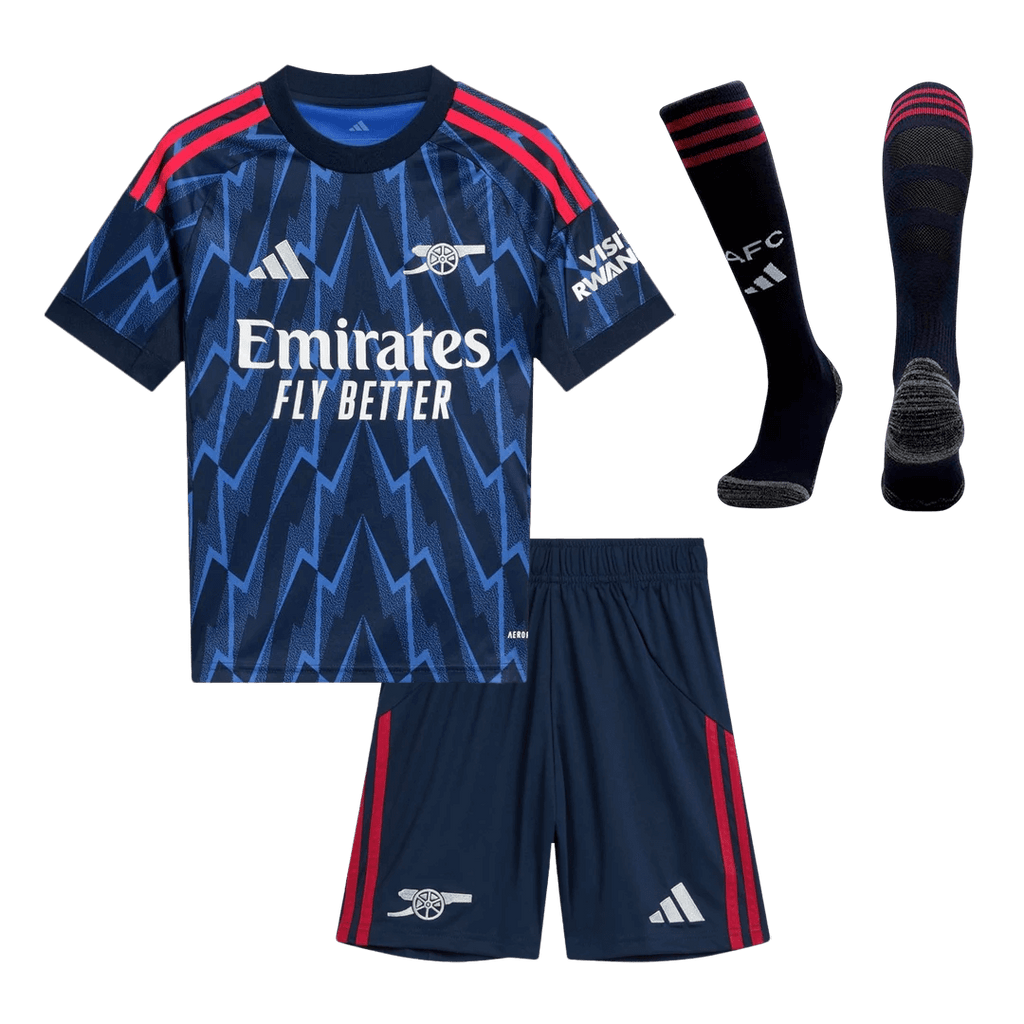 Arsenal Extérieur Maillot Kit 2025/26 Junior Bleu