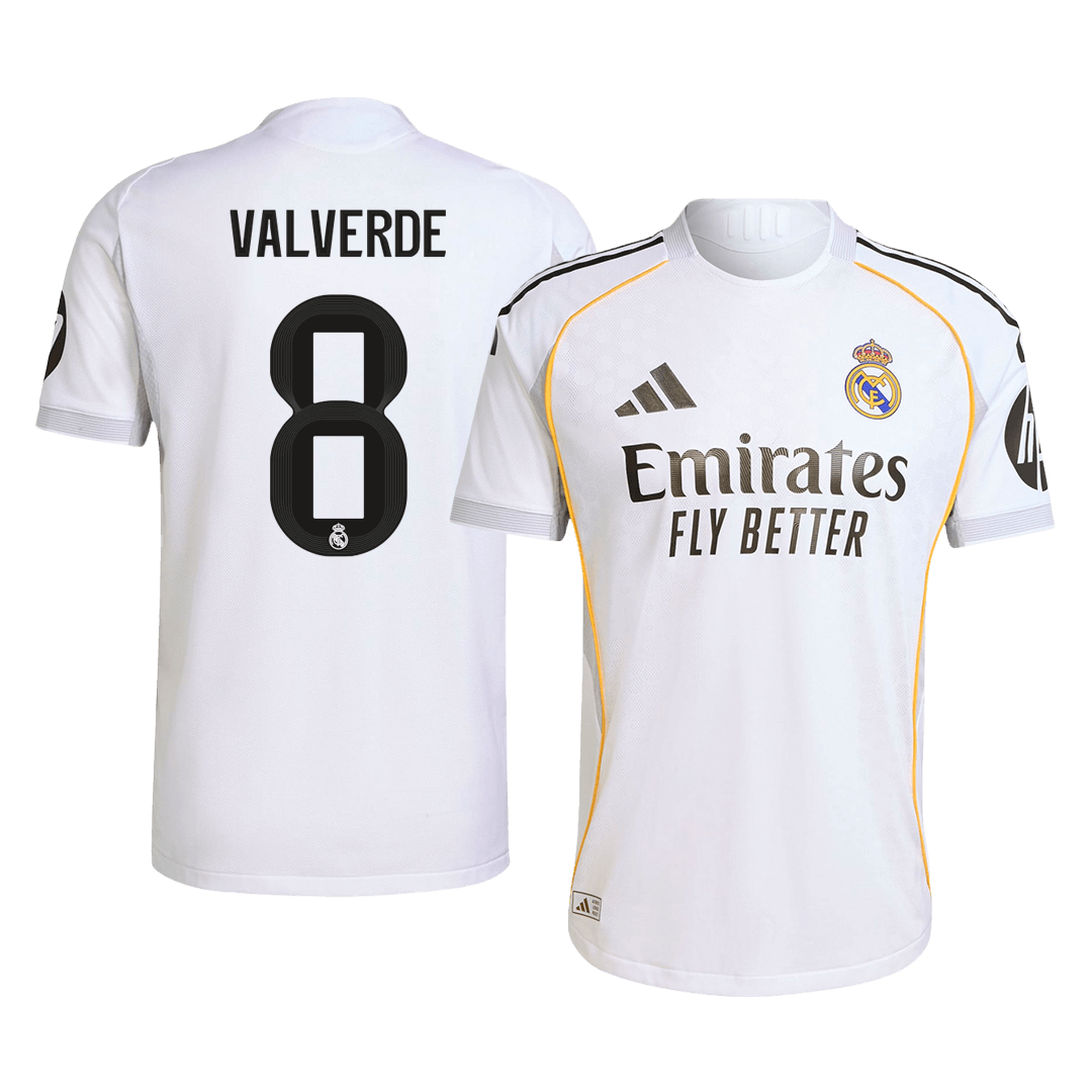 VALVERDE #8 Real Madrid Domicile Maillot 2025/26 Authentique
