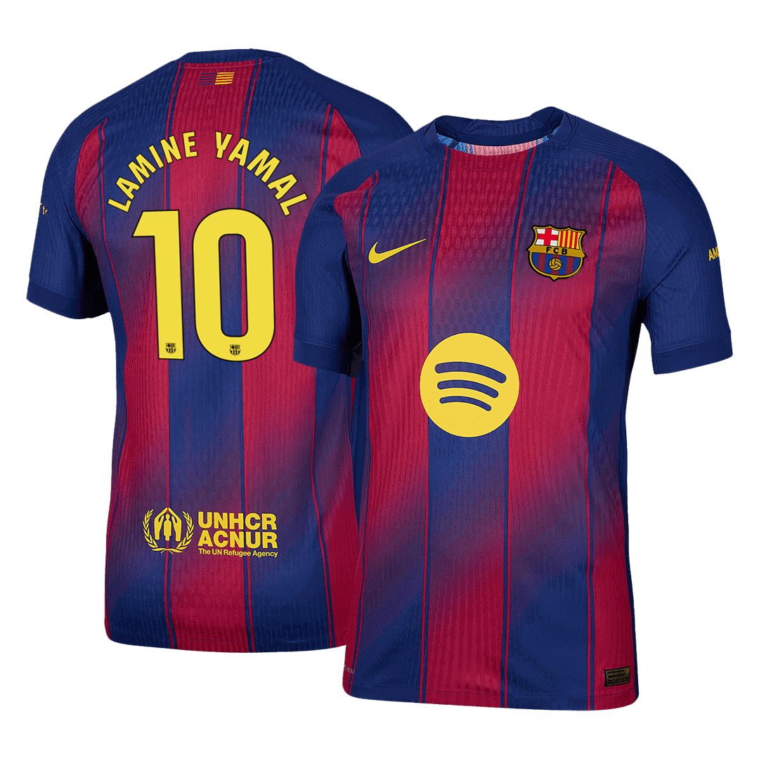 LAMINE YAMAL #10 Barcelone Domicile Maillot 2025/26 Authentique