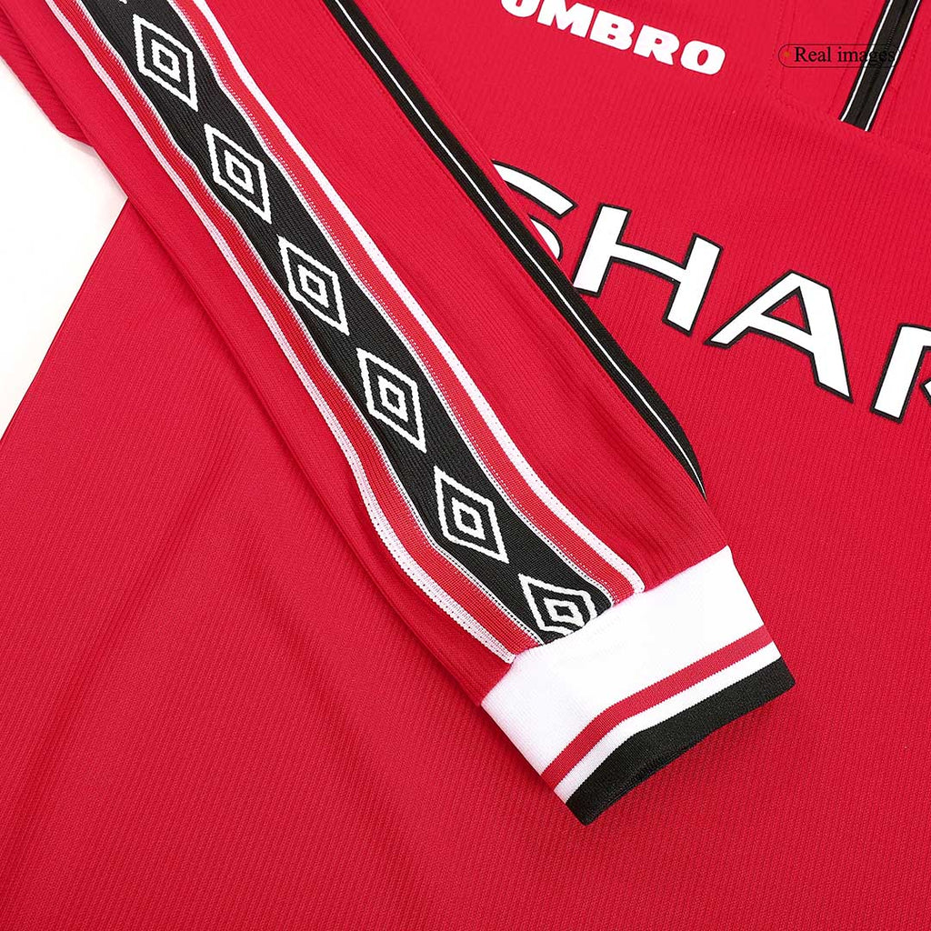 Retro Manchester United Domicile Maillot Manches Longues 1998/99