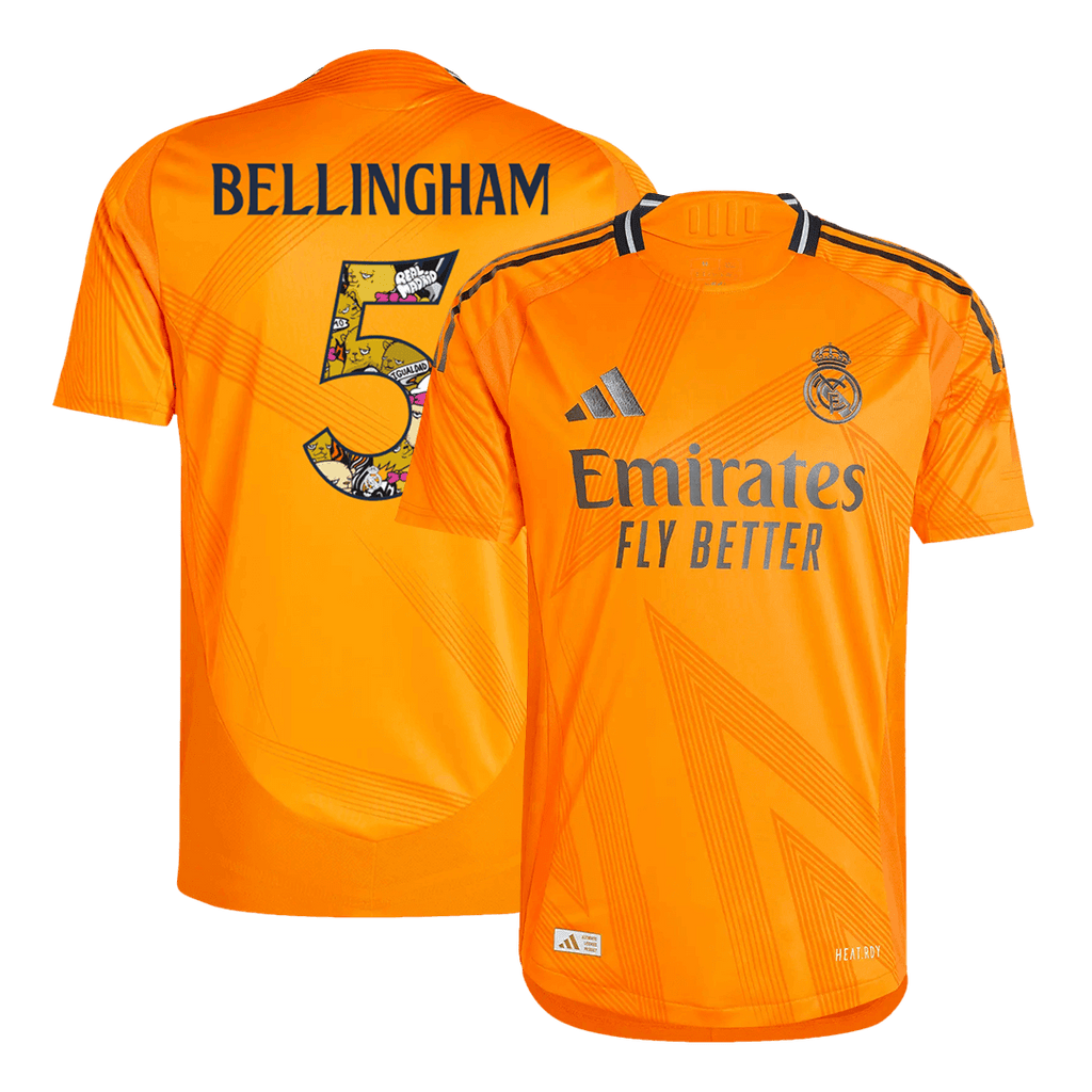 BELLINGHAM #5 Real Madrid Extérieur Maillot 2024/25 Authentique - Bear Champ Font