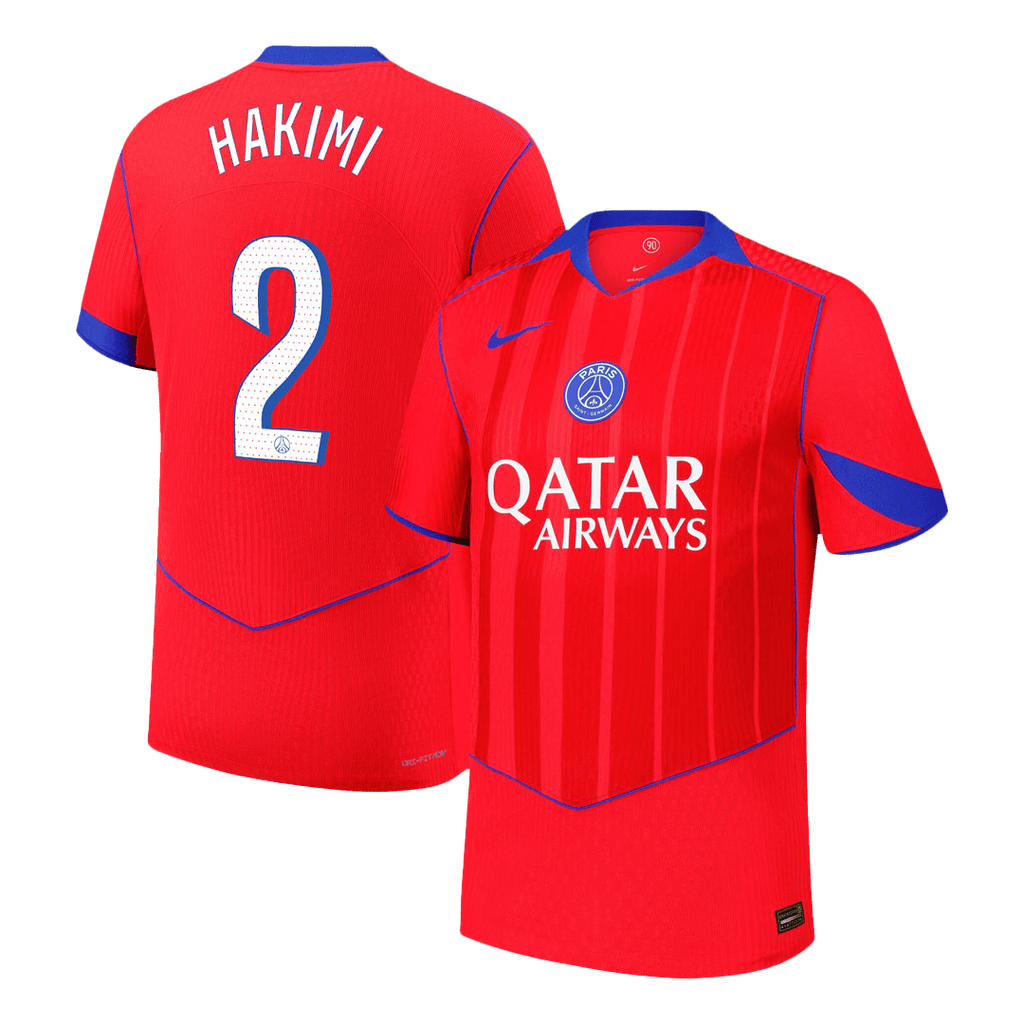 HAKIMI #2 Les Paris Third Maillot 2025/26 Rouge Joueur