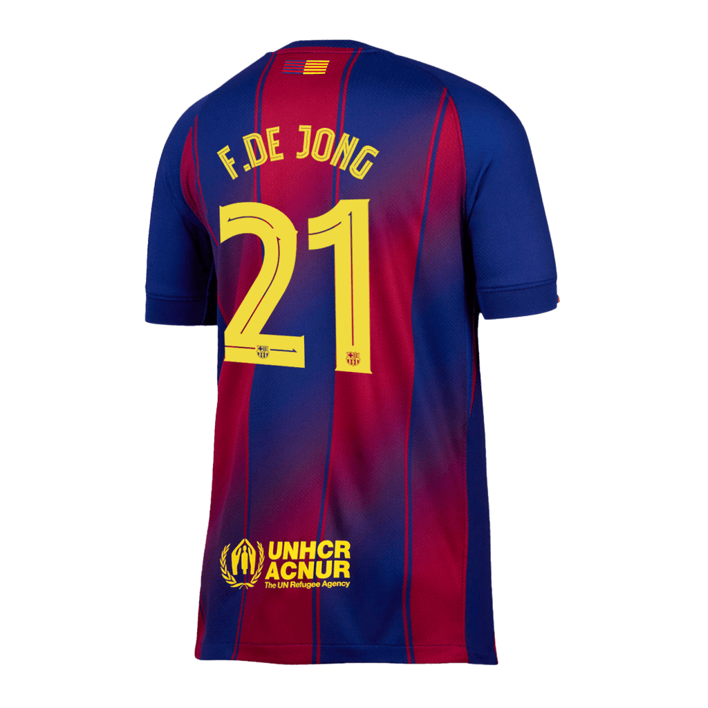 F.DE JONG #21 Barcelone Domicile Maillot 2025/26 - UCL