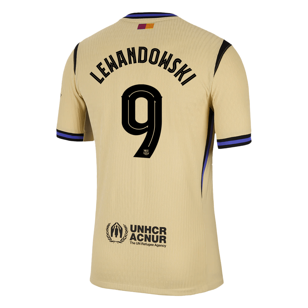 LEWANDOWSKI #9 Barcelone Extérieur Maillot 2025/26 Authentique - UCL