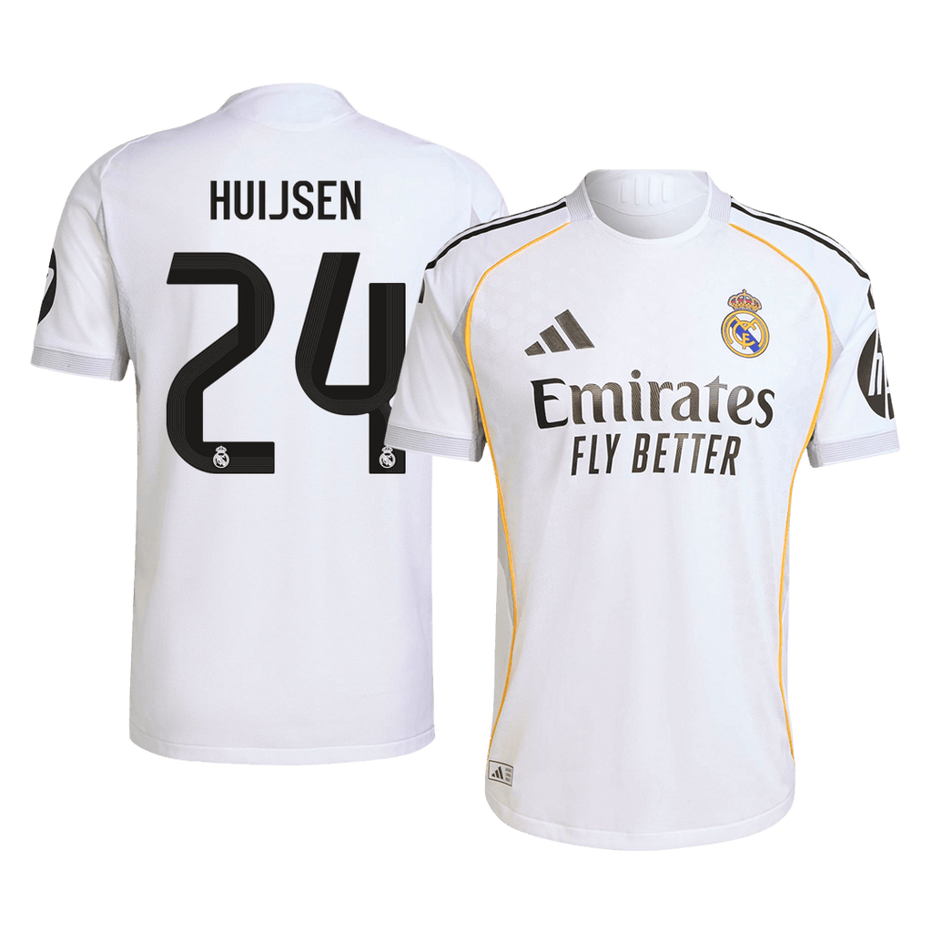 HUIJSEN #24 Real Madrid Domicile Maillot 2025/26 Authentique