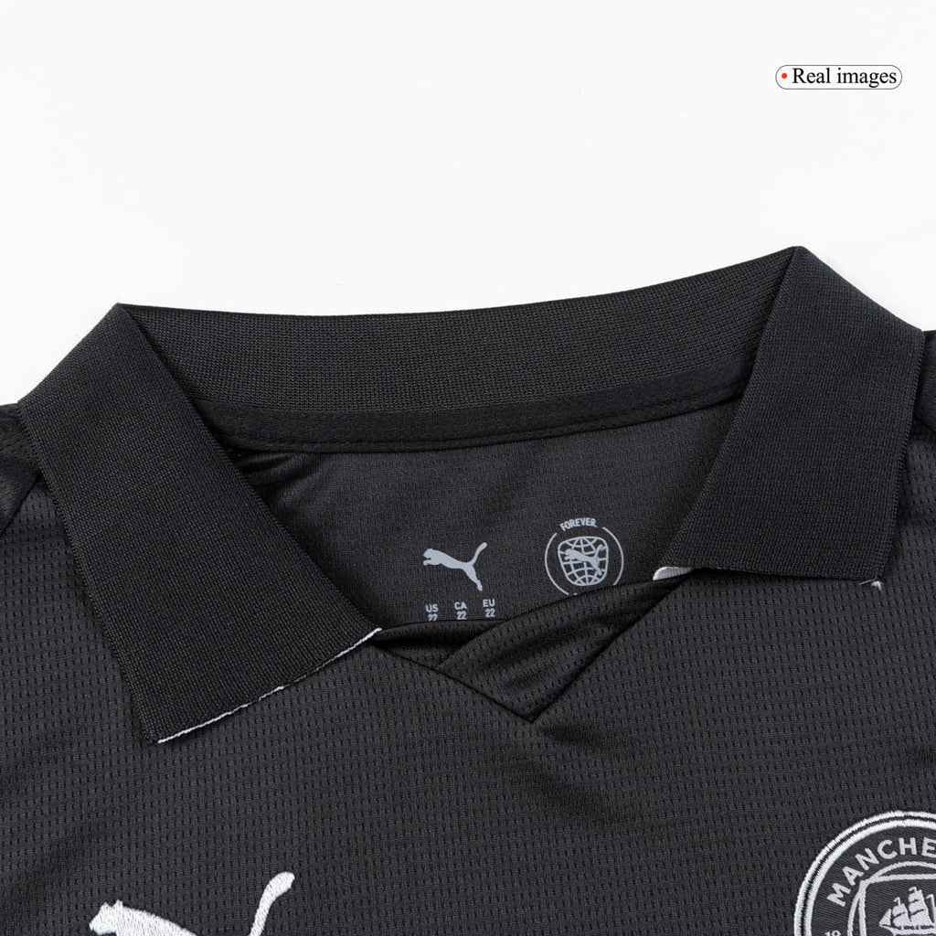 Manchester City Extérieur Maillot Kit 2025/26 Enfant Noir