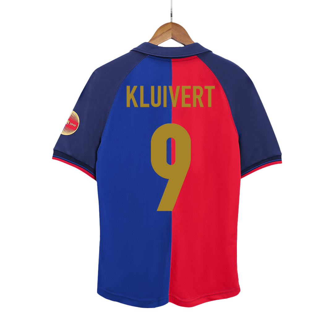 KLUIVERT #9 Retro Barcelona Domicile Maillot 1999/00-100th Anniversaire