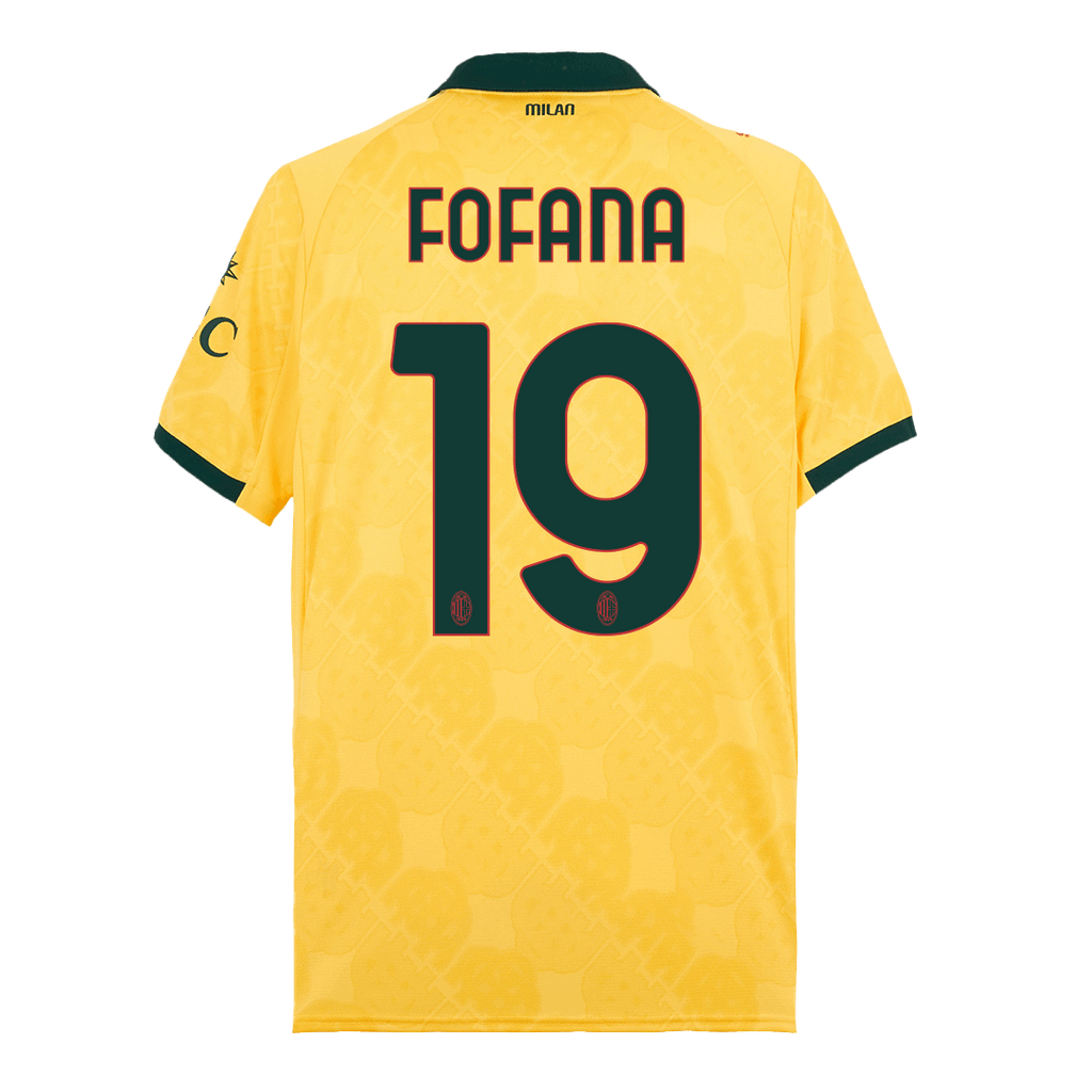FOFANA #19 AC Milan Third Maillot 2025/26 Jaune