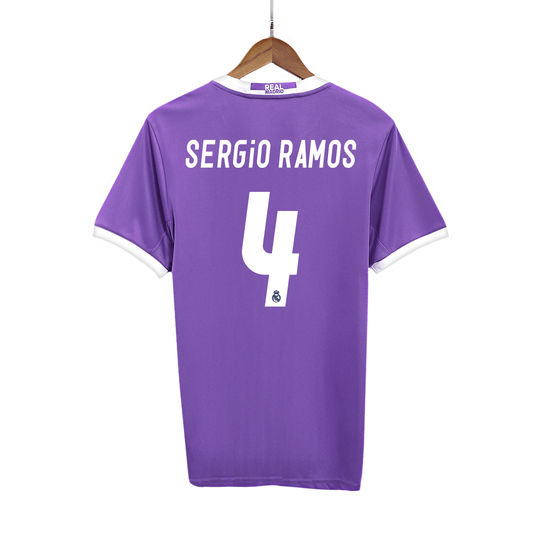 SERGIO RAMOS #4 Retro Real Madrid Extérieur Maillot 2016/17