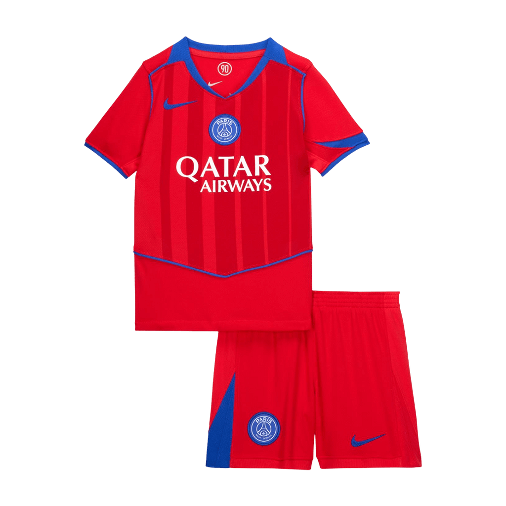 Les Paris Third Maillot Kit 2025/26 Enfant Rouge