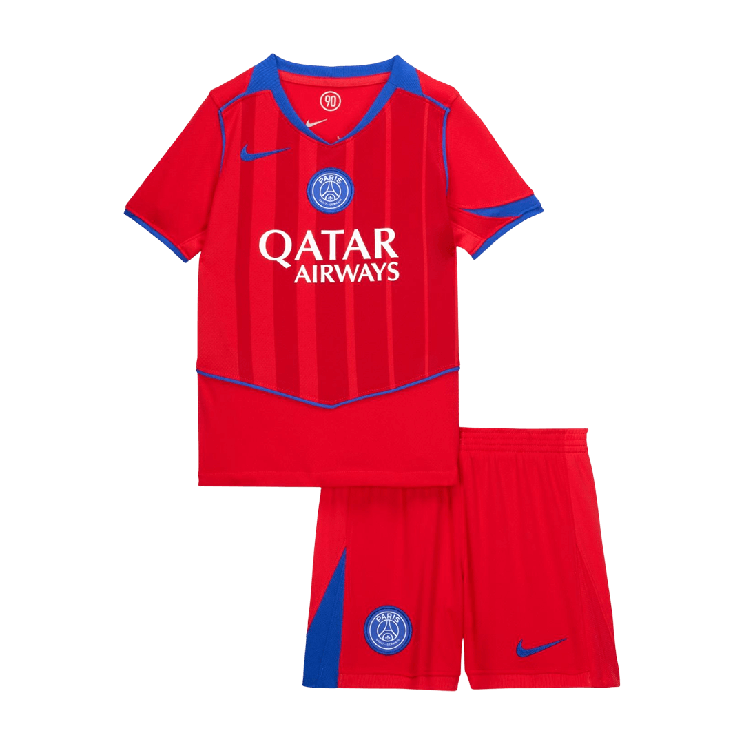 Les Paris Third Maillot Kit 2025/26 Enfant Rouge